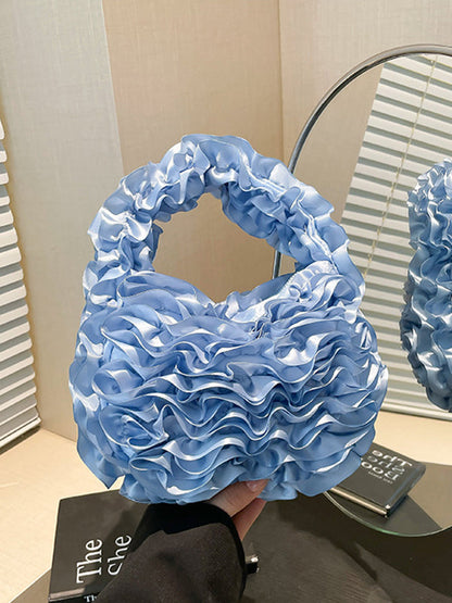 Ruffled Solid Color Mini Bags