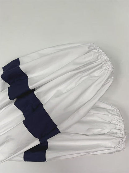 Loose Puff Sleeves Split-Joint Lapel Blouses&Shirts Tops