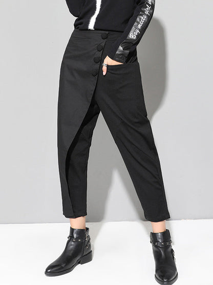 Leisure Fashion Irregularity Solid Color Harem Pants