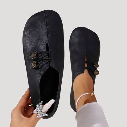 Daphne | Women's Button Strap Slip-On Flats