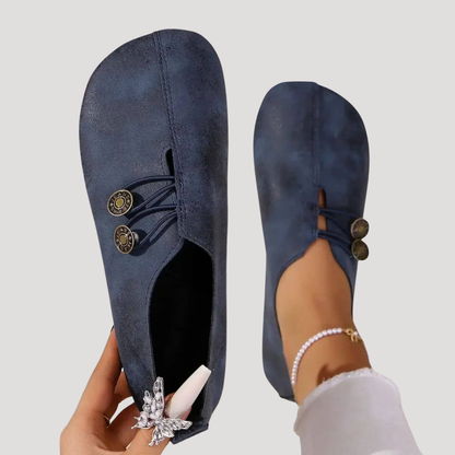Daphne | Women's Button Strap Slip-On Flats