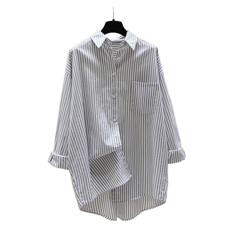 Daphne | Women's Striped Oversized Long Sleeve Shirt