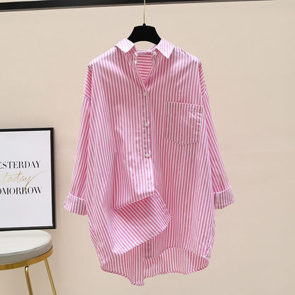 Daphne | Women's Striped Oversized Long Sleeve Shirt