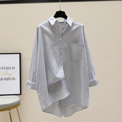 Daphne | Women's Striped Oversized Long Sleeve Shirt