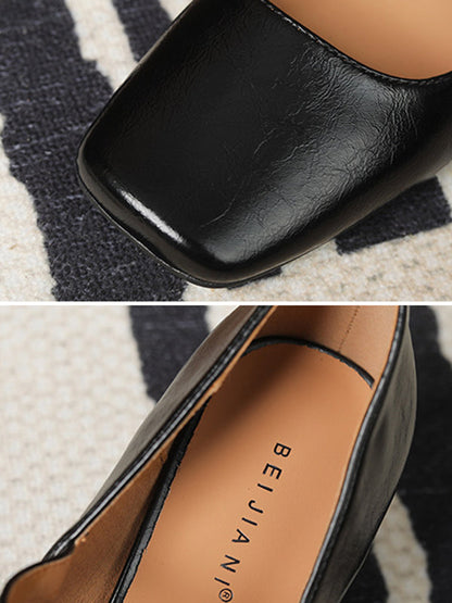 Escarpins à lacets et bout carré 