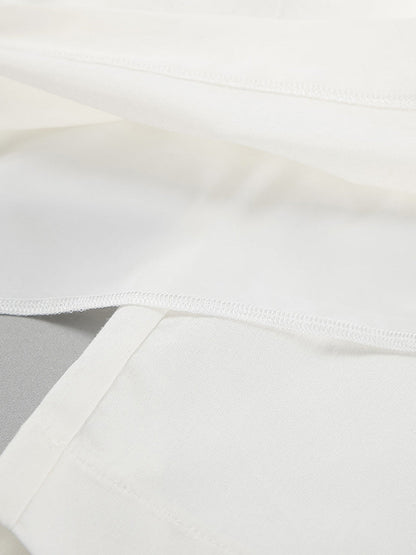 High Waisted Loose Backless Hollow Pockets Solid Color Split-Joint Halter-Neck Blouses&Shirts Tops Pants Trousers Two Pieces Set