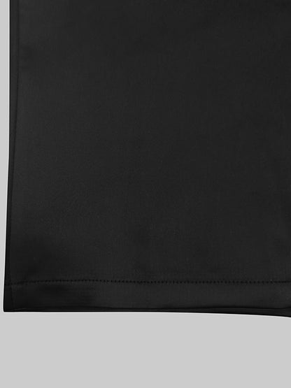 Lange Ärmel, Puffärmel, geknöpft, einfarbig, tiefer V-Ausschnitt, Midikleider 