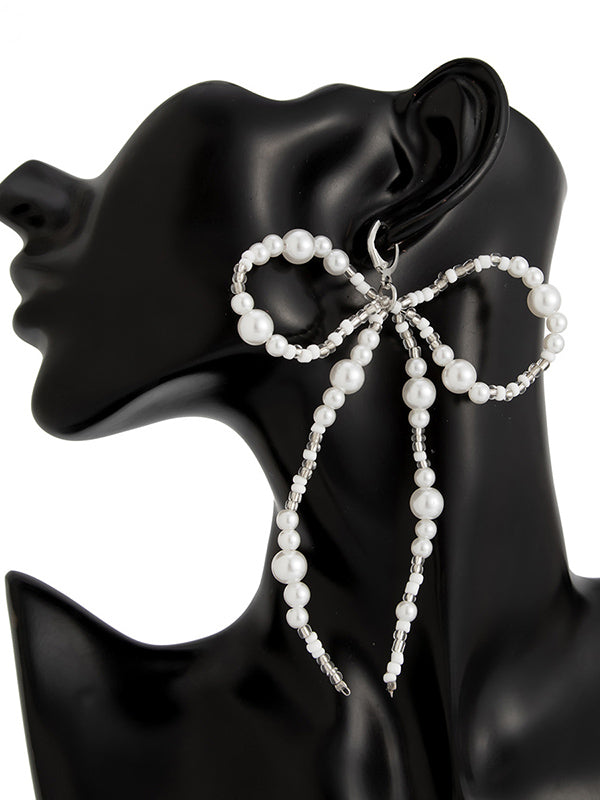 Bowknot Drop Earrings + Necklaces Accessories