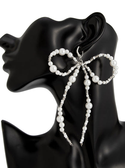 Bowknot Drop Earrings + Necklaces Accessories