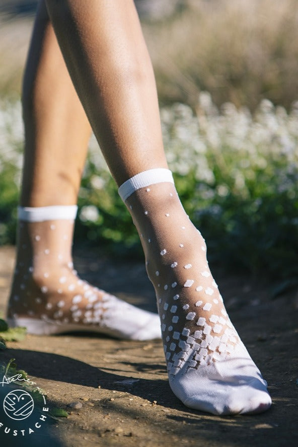 Sheer Plumetis Socks