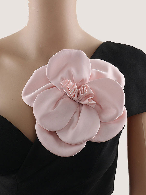 Three-Dimensional Flower Brooch Accessories PINK One_size