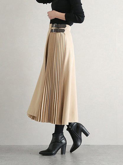 Jupe plissée trapèze gracieuse 