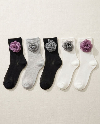 Bundled Pack, Sculpted Bloom Crew Socks