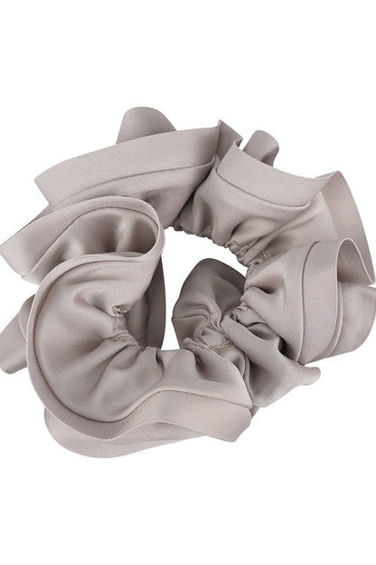 Satin Trim Hair Scrunchie
