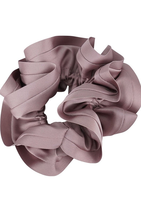 Satin Trim Hair Scrunchie