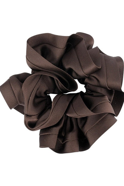Satin Trim Hair Scrunchie