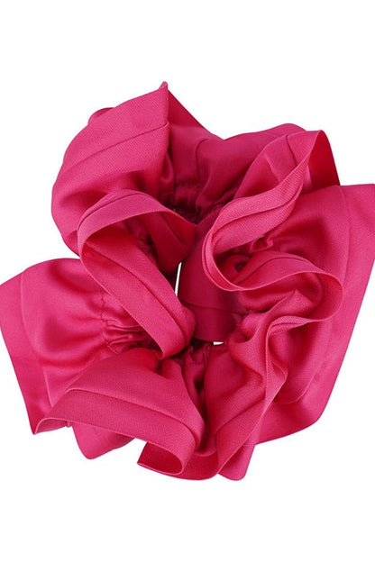 Satin Trim Hair Scrunchie