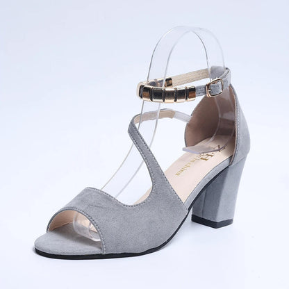 Sadie | Women's Block Heel Ankle Strap Peep Toe Dress Sandals