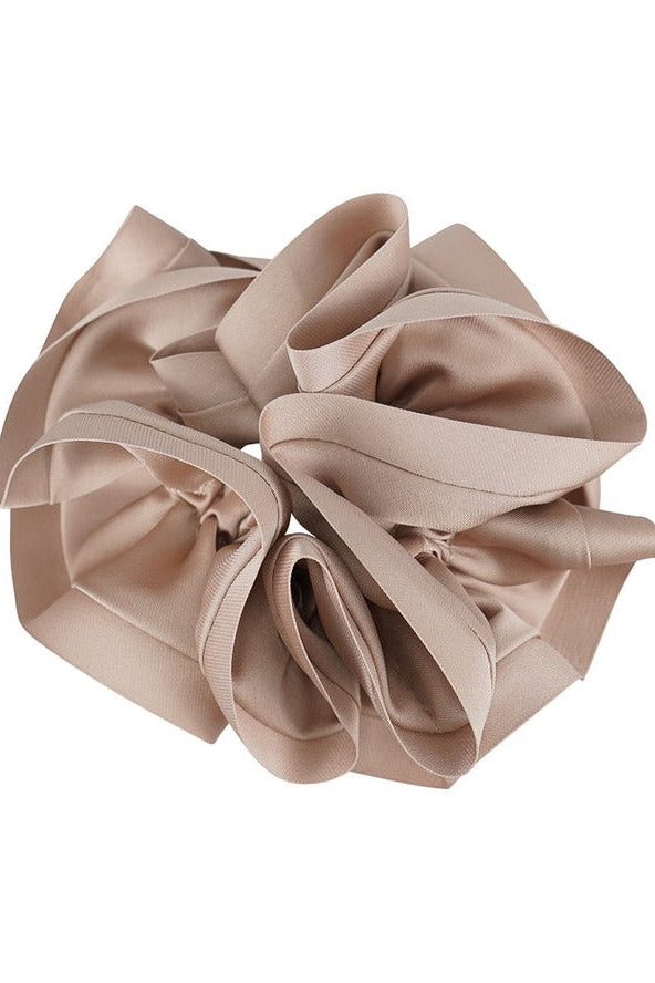 Satin Trim Hair Scrunchie