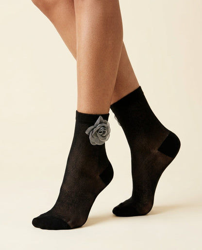 Sculpted Bloom Crew Socks