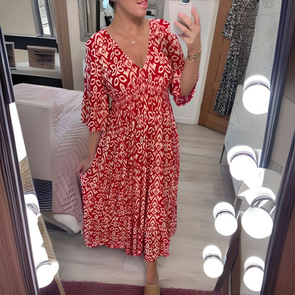 Iris | Women's Boho Loose Fit Printed Dress Casual