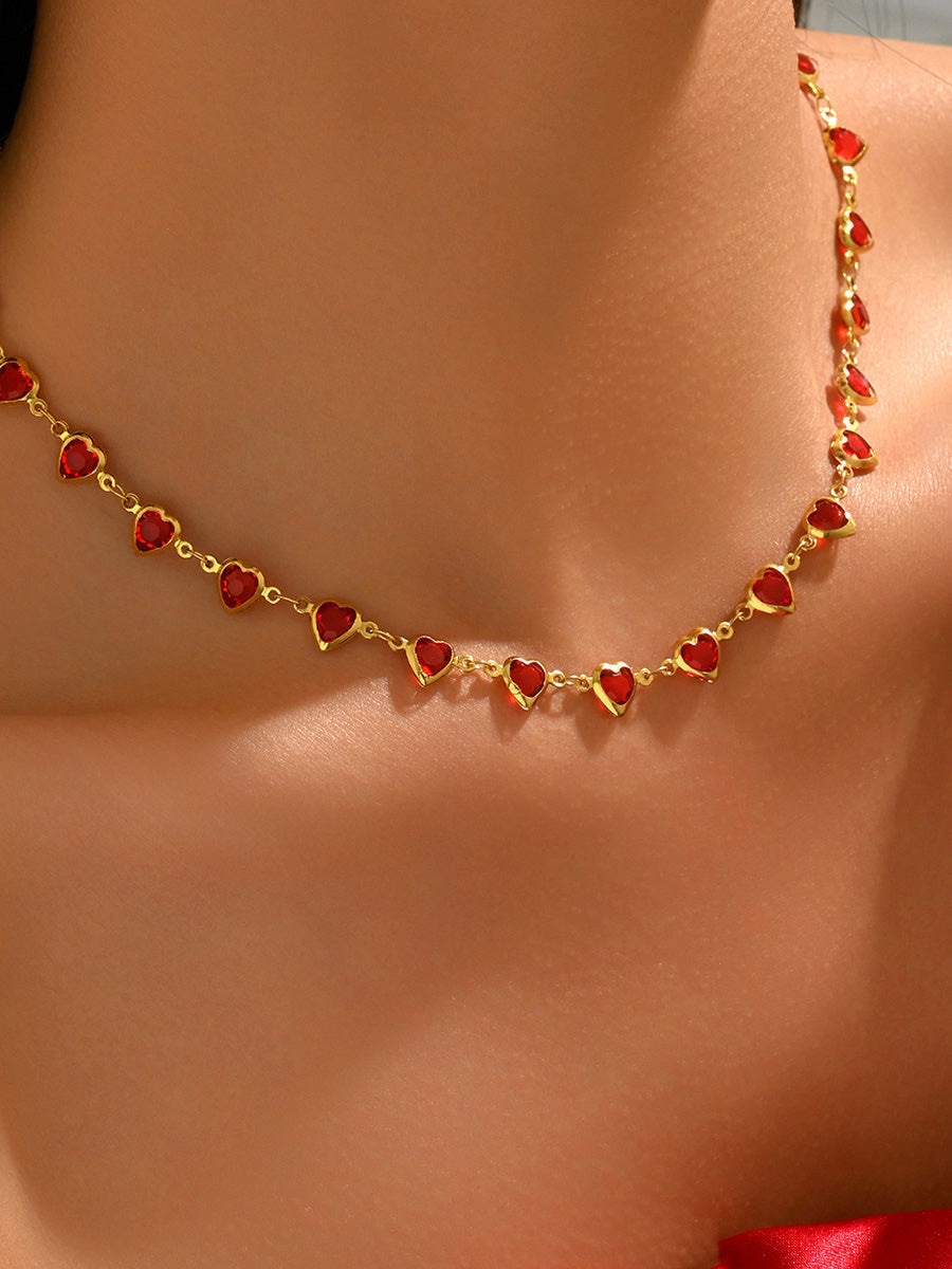 Heart Shape Bracelet Accessories Necklaces Accessories Two Pieces Set