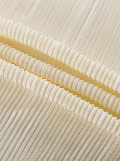 Long Sleeves Loose Lace-Up Pleated Solid Color Split-Joint Deep V-Neck Blouses&Shirts Tops