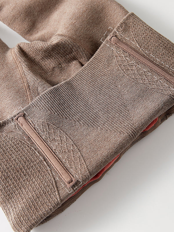 Pantalon thermique décontracté en velours à jambe skinny, couleur unie, garde au chaud 