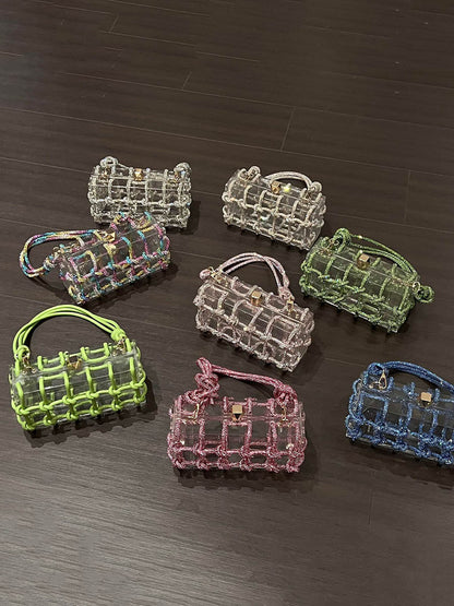 Shiny Geometric Satchels Bags