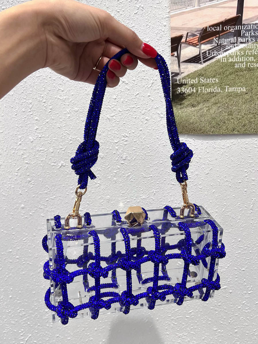 Shiny Geometric Satchels Bags