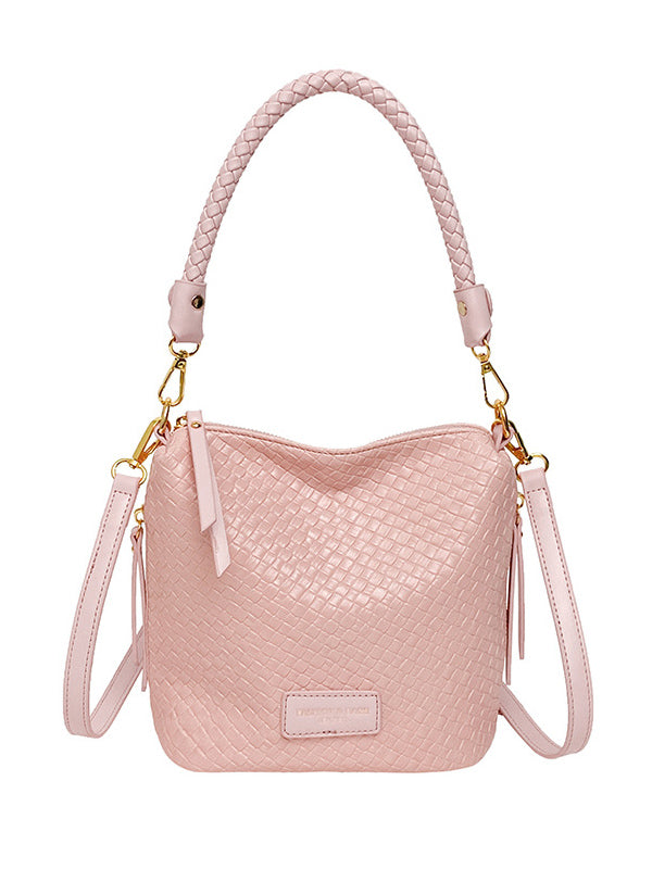 Split-Joint Woven Zipper Bags