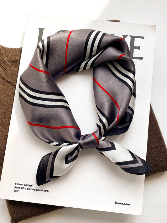 Vintage Square Striped Scarf