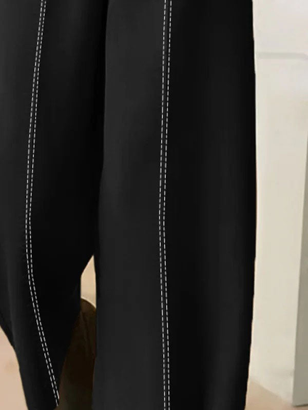 High Waisted Loose Split-Joint Pants Trousers