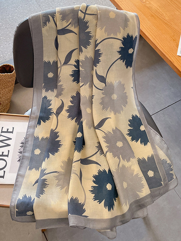 Vintage Floral Printed Shawl&Scarf