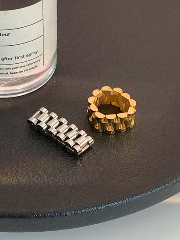 Bague originale, simple et cool, couleur unie 