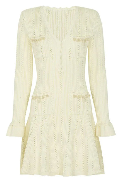 AMELIA Long Sleeve Knit Mini Bodycon Dress