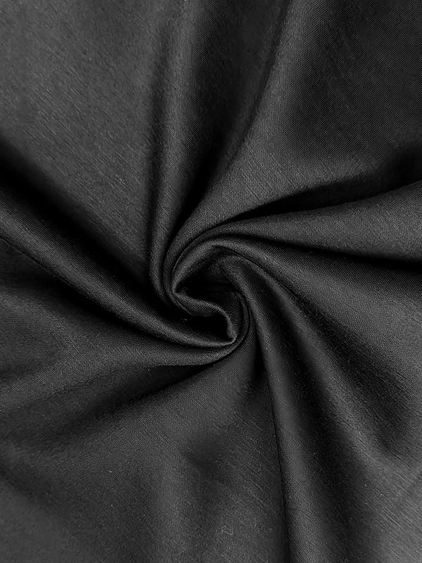 High-Low-Lockeres, asymmetrisches, einfarbiges Maxikleid mit seitlichem Schlitz und Rundhalsausschnitt 