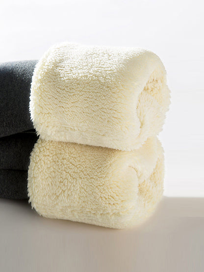 Simple Skinny Leg Keep Warm Solid Color With Velvet Leggings