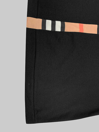 Long Sleeves Loose Contrast Color Printed High Neck T-Shirts Tops