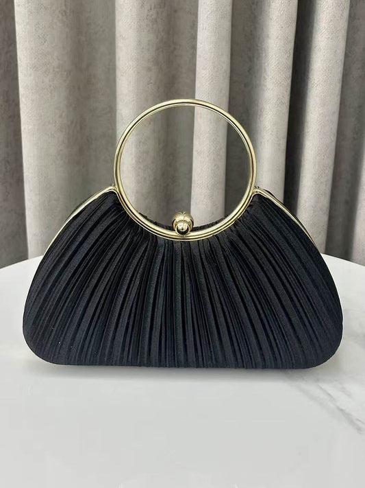 Chains Lock Pleated Crossbody Bags Evening Bags & Clutches