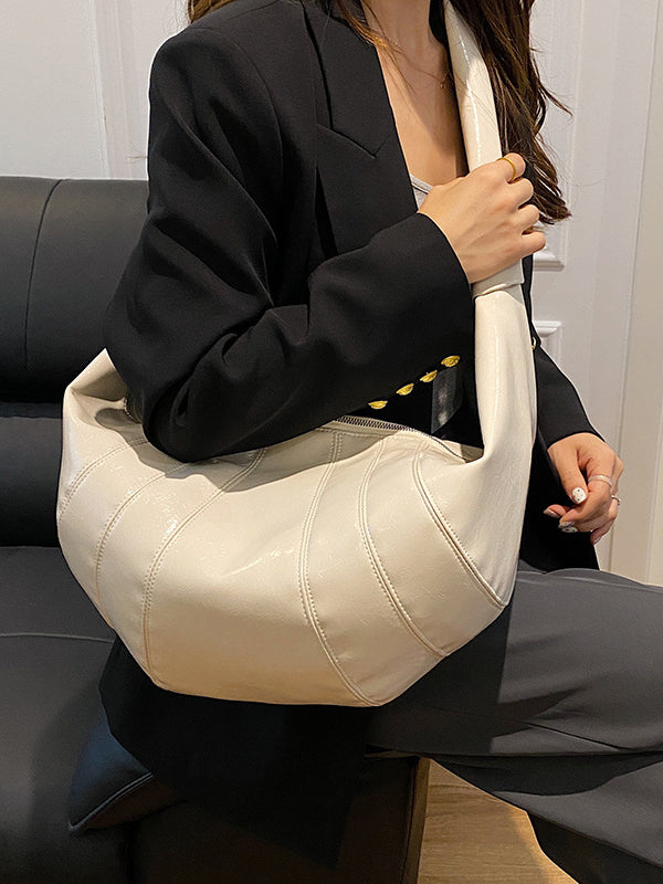 Geometric Split-Joint Zipper Bags Crossbody Bags