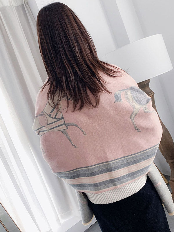 Châle et écharpe originaux à imprimé dessin animé 