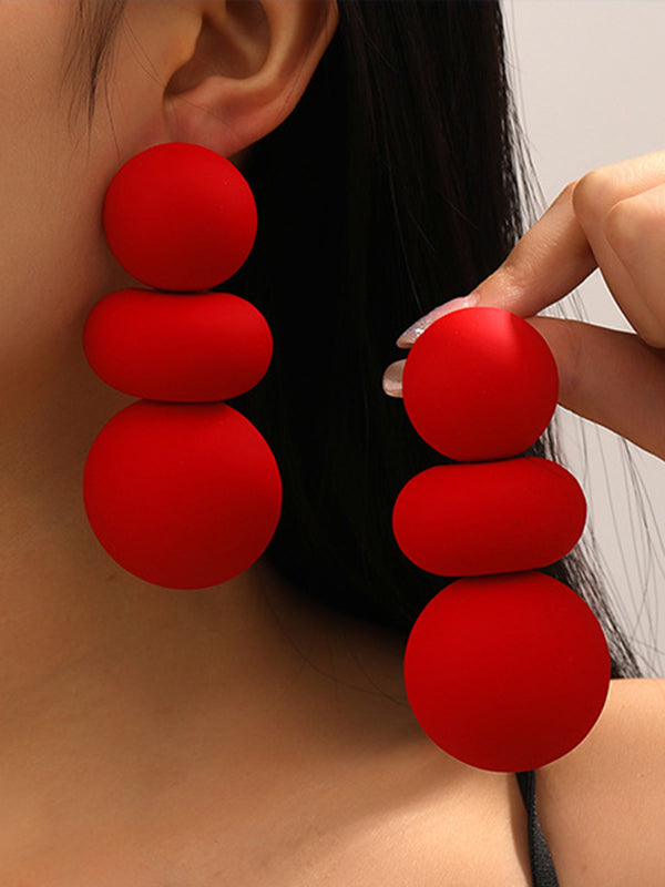 Beaded Geometric Solid Color Earrings Accessories – Esssen
