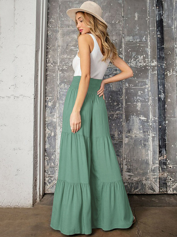 Pantalons larges décontractés taille haute, couleur unie, 11 couleurs 