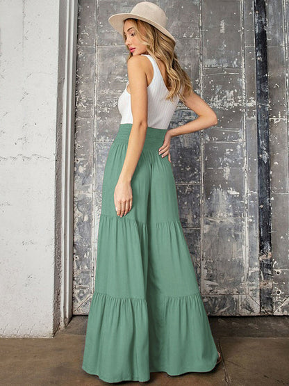 Pantalons larges décontractés taille haute, couleur unie, 11 couleurs 