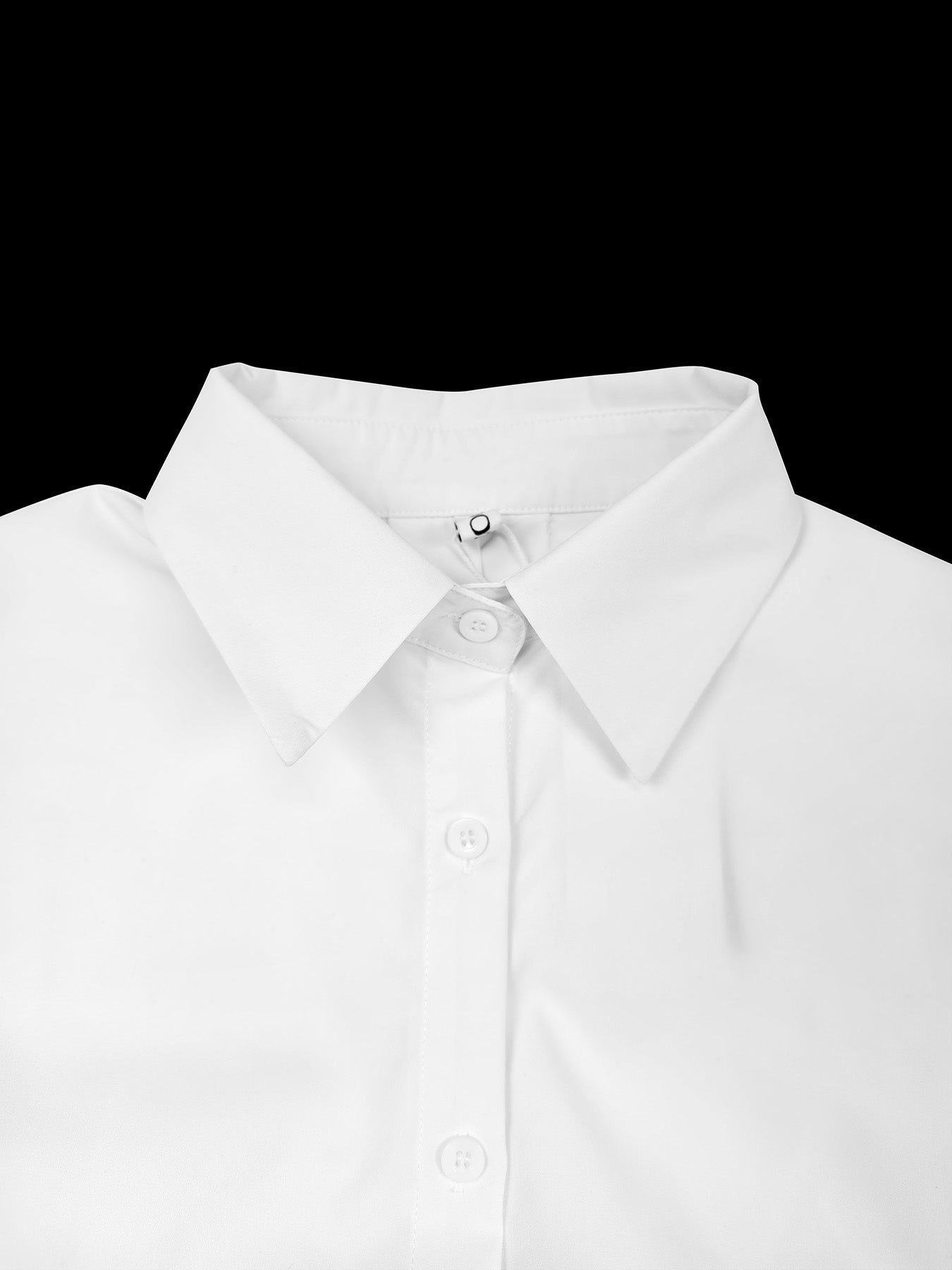 Chemises à manches longues, amples, boutonnées, couleur unie, col à revers fendu sur le côté, vêtements d'extérieur 