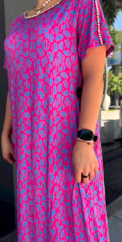 Chic long printed dress