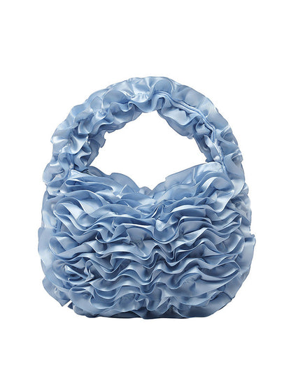 Ruffled Solid Color Mini Bags