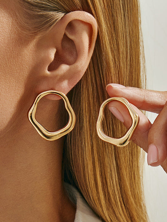 Irregularity Shiny Earrings Accessories