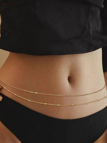 Chains Solid Color Waist Chain Accessories GOLD One_size